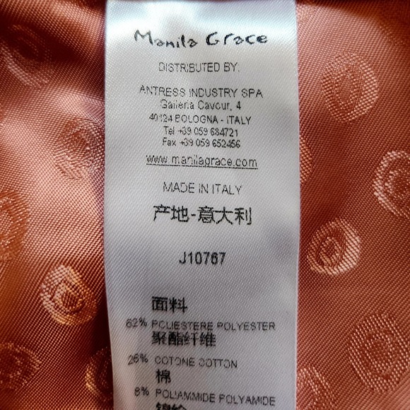 MANILA‎ GRACE $216 Italian Designer Women's Crop Tweed Tailored Trouser NWT - Picture 10 of 11